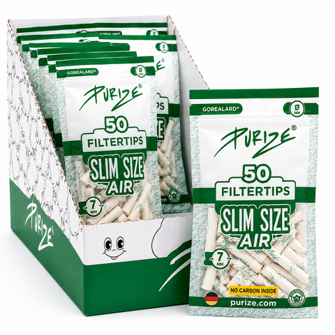 Purize Filtertips Slim Size AIR 7mm – 50 Filtros
