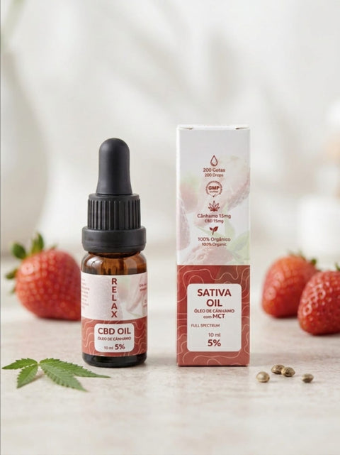 Óleo de Cânhamo 5% Full Spectrum Strawberry